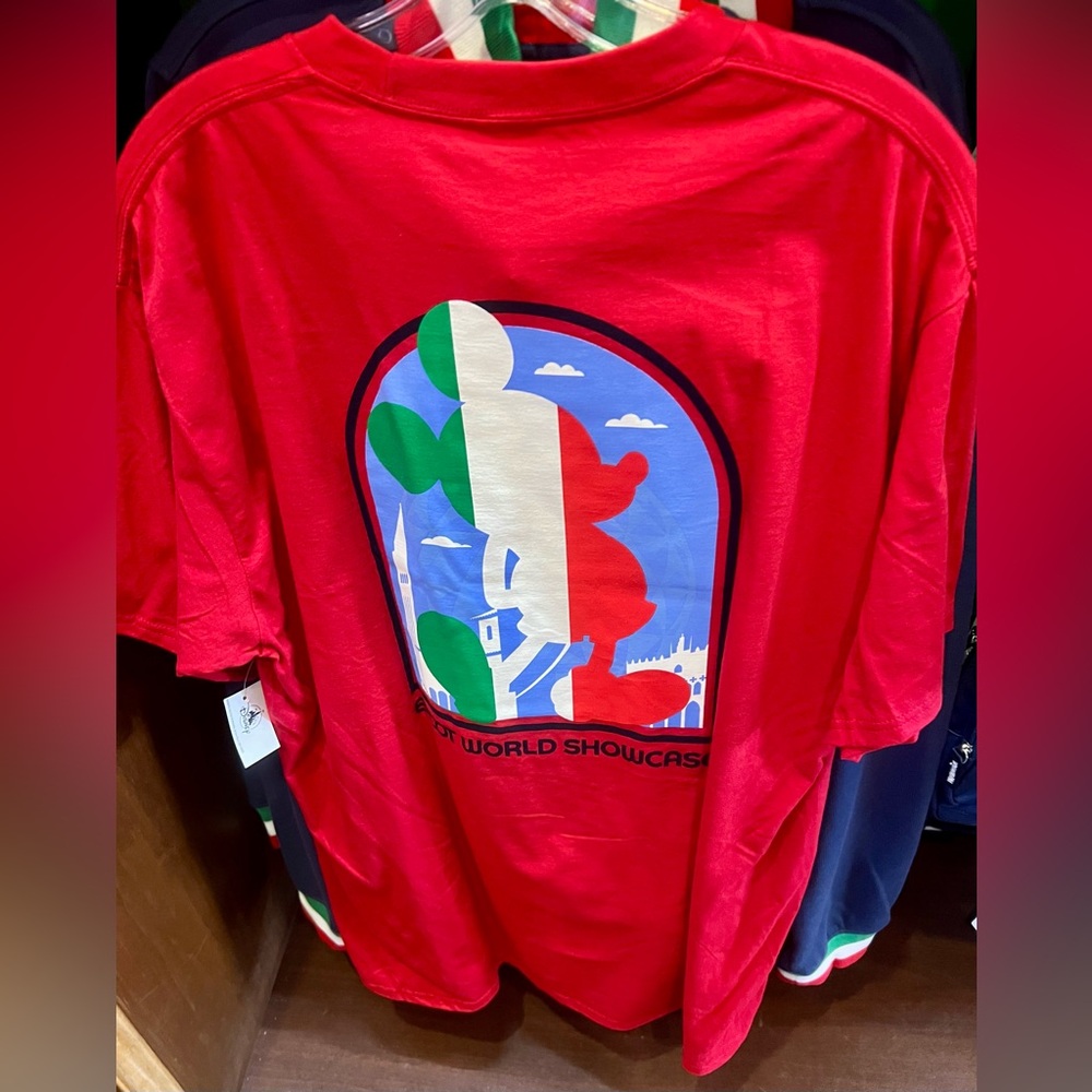 2026 Disney Parks EPCOT World Showcase Italy Pavilion Mickey T-Shirt Unisex L